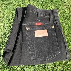 Vintage 80s Wrangler Black Jeans size 9/10
